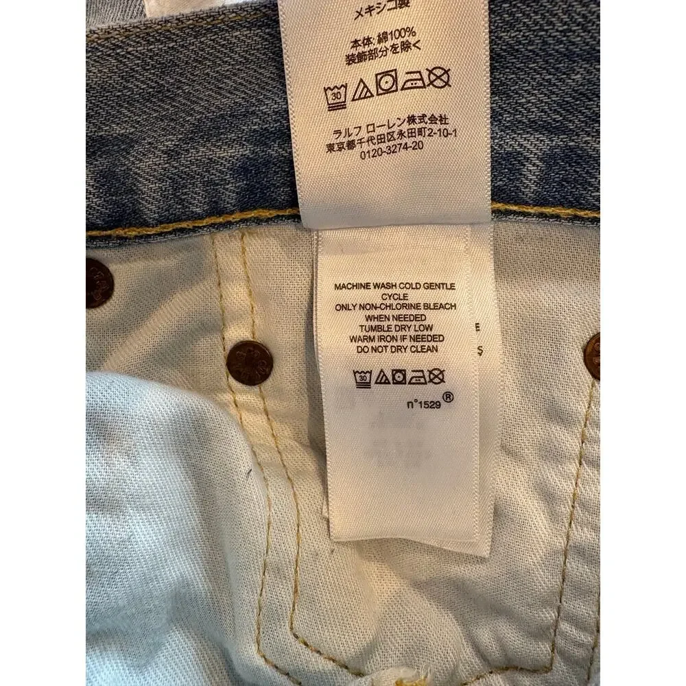Polo Ralph Lauren Jeans Women 30 (34x28) Denim The Avery Boyfriend Patchwork